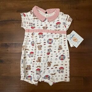 Vintage 90s Carter NEW infant‎ Outfit Teddy Bears Sailors Girls 0-3 mos